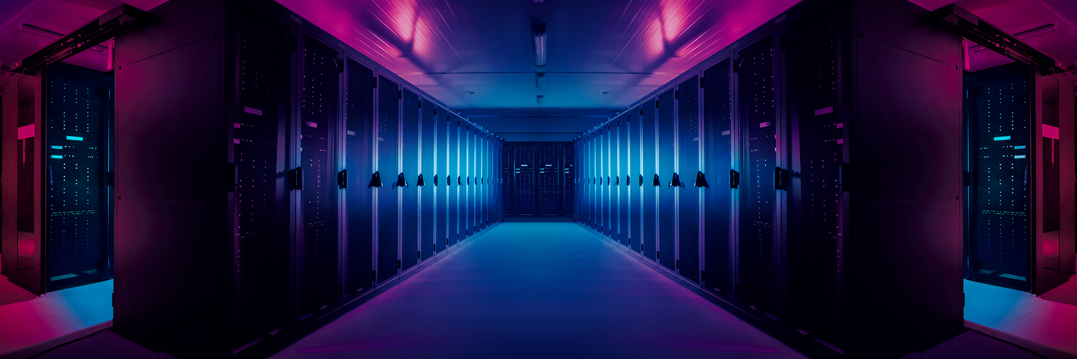 hallway with servers