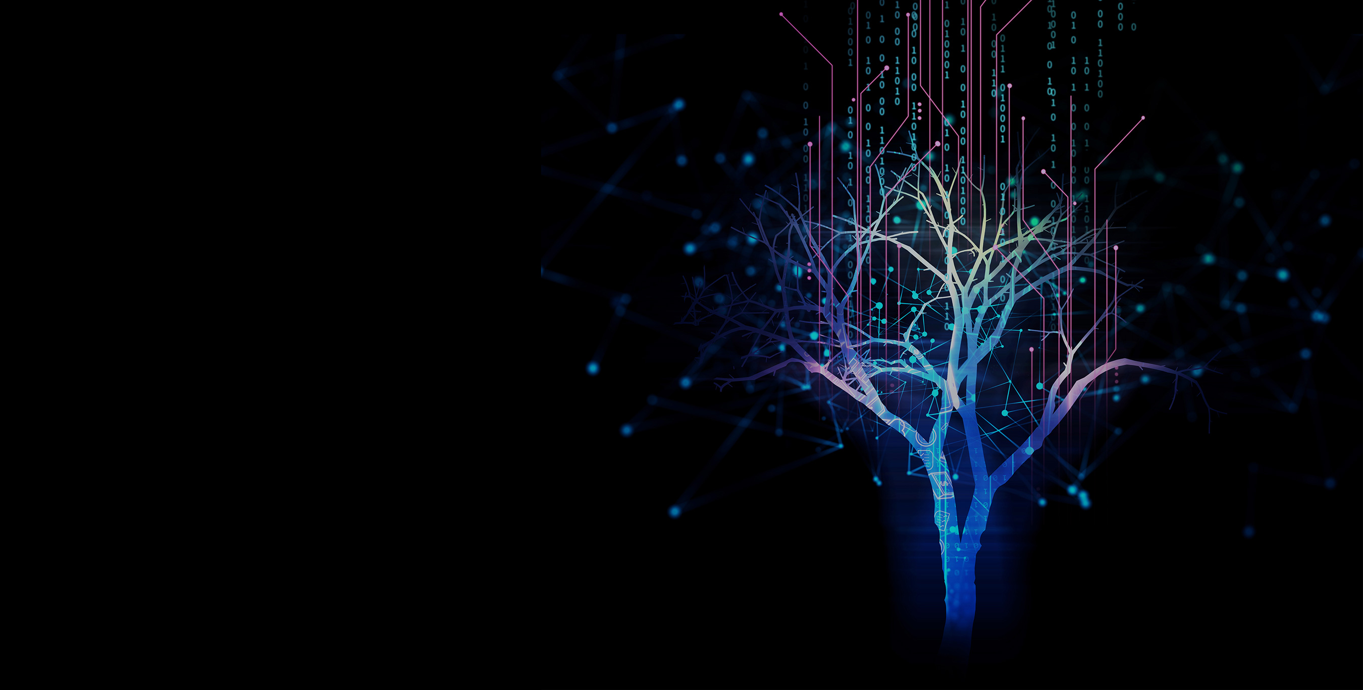 abstract glowing tree