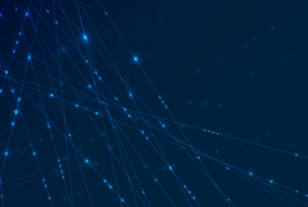 abstract glowing lines crossing each other