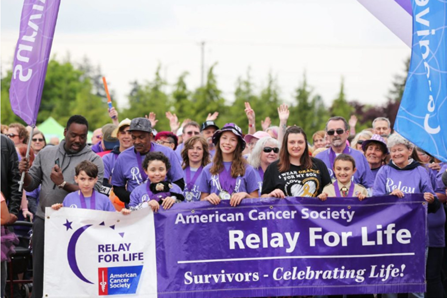ECS Employees at relay for life walk