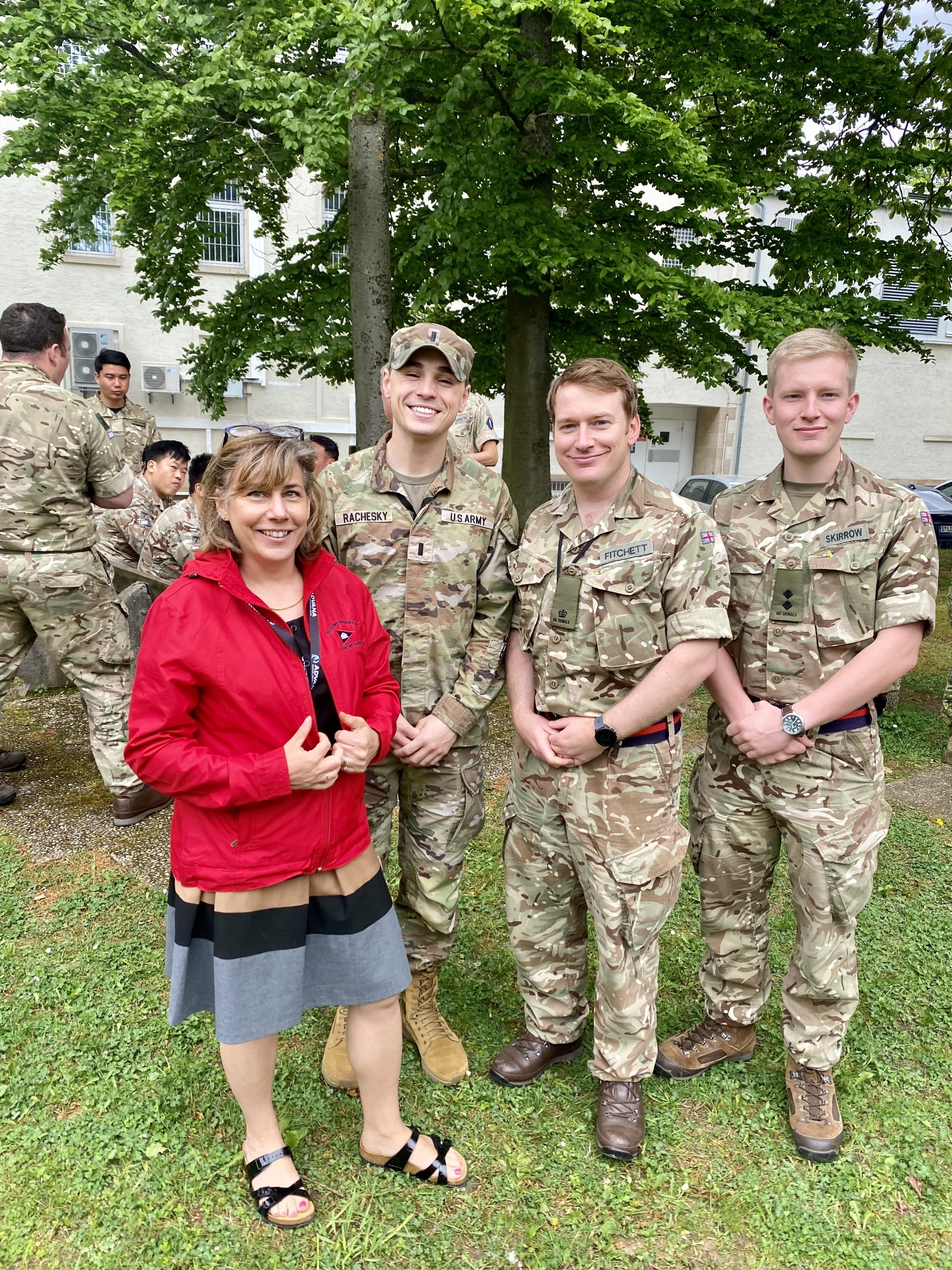 Kimberly at the headquarters of the United States European Command (EUCOM) with the International Donor Coordination Center and Security Assistance Group Ukraine (SAG-U).